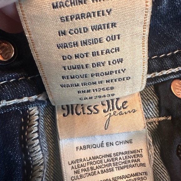 Miss Me Embellished Boot Cut Low Rise Jeans 27 x 34 Inseam - Picture 10 of 10